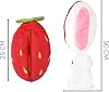 Özgüner Toy 40 cm Plush Strawberry Rabbit, Rabbit plush animal, plush animal, strawberry, easter rabbit, plush-eared strawberry bag, plush strawberry rabbit, strawberry, plush, easter gift