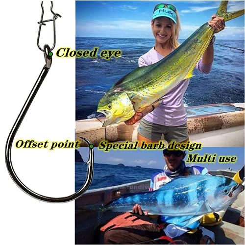 image for DAMIDEL 200Pcs/Box（Size:10/0. to.1/0 Strong Octopus Fishing Hooks, F