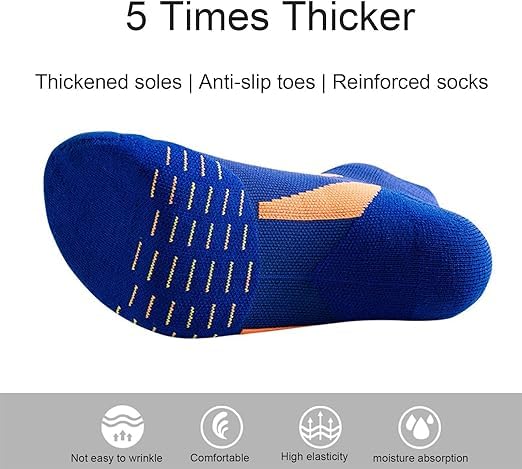 Hywell Men's Thick Padded Athletic Ankle Socks - 5 Pairs4