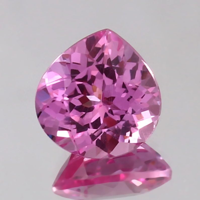 Saphir rose Ceylan facetté 10.6mm pour la création de bijoux DIY - 3