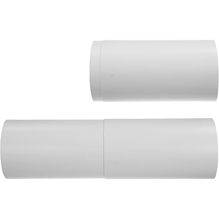 5 Inch Adjustable Through-Wall Vent Duct - White - Different Vent Covers on Both Sides Possible - for Vent Dryer kit - Plastic Pipe - Exhaust Duct, Adjustable Length (5" inch)