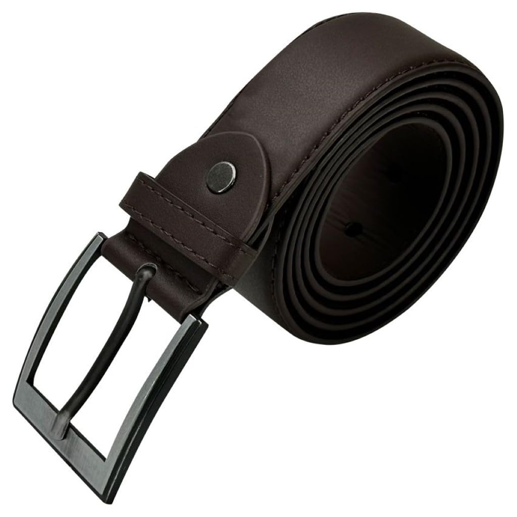 NAVISIMA12 Piece Bulk Wholesale Belts for Men Classic Chocolate Brown Leather Mix sizes