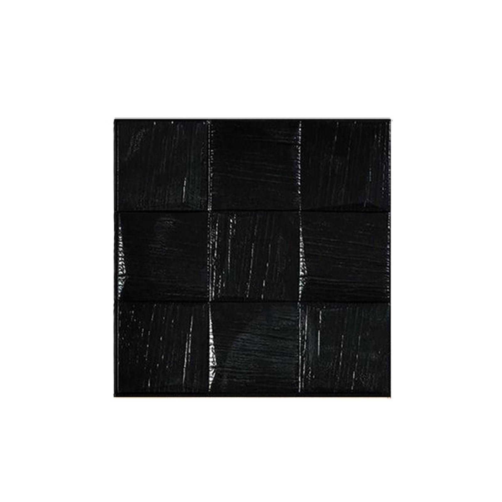 3D Tile Stickers 10pcs 3D Wall Sticker Self-Adhesive Wallpaper Waterproof Foam Brick Peel and Stick Anti-Collision Living Room Home Decor 35 * 35cm(Black)