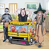 ArtCreativity Ghoul School Bus Pop Up Tent, Halloween Tent for Kids with a Carry Bag, Halloween Pop Up Playhouse Tent for Hours of Fun, Great for Halloween Gifts & Indoor Halloween Decorations