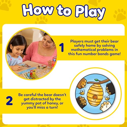 Image of Orchard Toys Number Bears Math Game for Kids | Educational Addition & Subtraction Learning Game | Basic Math Operation Laerning | Teachers Tested Board Games | Educational Board Games | Age 5+ Years