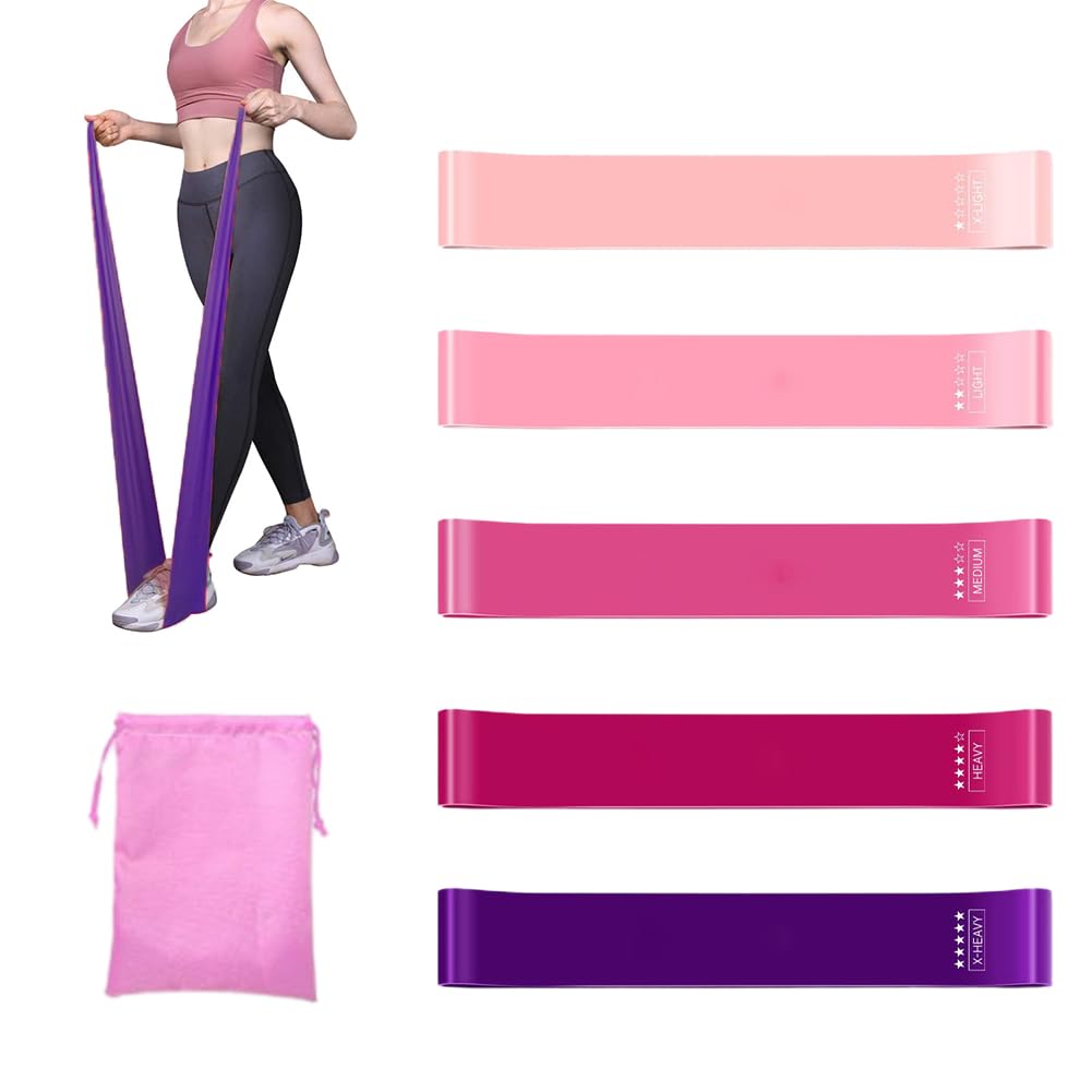 Super Gymnastikband USA - Latexfreie Widerstandsbänder In 10 Stärken, 8/16/24 Yard Rollen, Mit App & E-Book