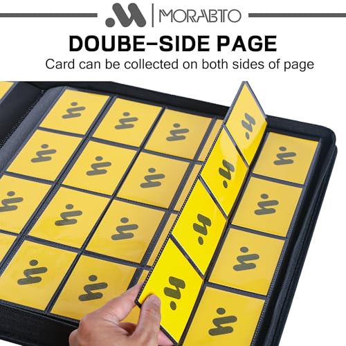 Image of Card Binder 20 Pocket,Trading Card Binder Holds up to 2000 Cards with 50 Sleeves,Zipper Card Holder Album Compatible with TCG Card /Game Cards /Sports Card