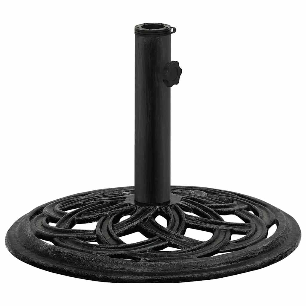 Questo Supporto per ombrellone, Nero, 44 x 31 cm, Robusto Supporto in ghisa per ombrellone da Giardino e Patio, Adatto a Pali da 35/38/48 mm, Robusta Protezione Solare per Esterni
