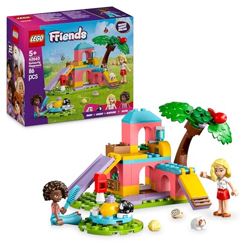 LEGO Friends Parque de Las Cobayas Juguete de Construcción para Niñas de 5 Años o Más, Juego de Roles con 2 Figuras de Animales y 2 Mini Muñecas de Aliya y Matilde, Regalo de Cumpleaños 42640