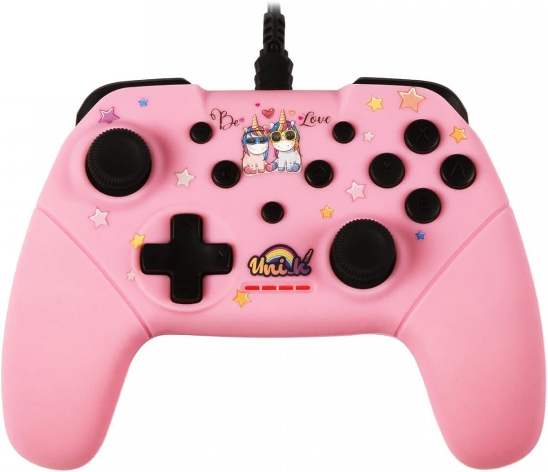 Konix Unik Controller cavo Nintendo Switch Switch 2 PC 3m Rosa