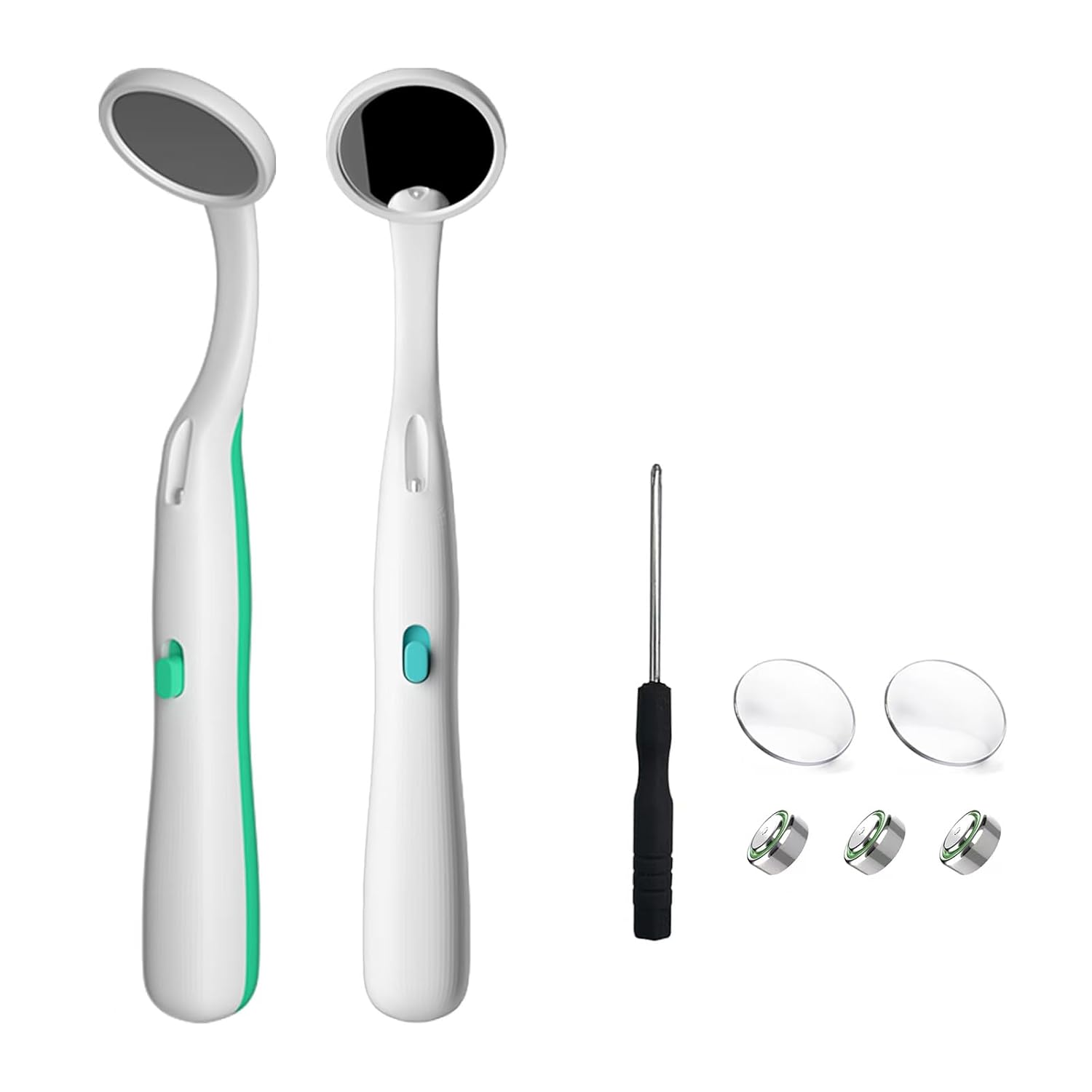 Dental Mirror with Light(Blue+Green)
