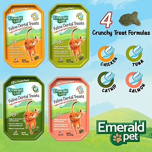 Feline Dental Treats — Tasty And Crunchy Cat Dental Treats Grain Free — Natural Dental Treats To Clean Cat Teeth, Freshen Cat Breath, And Reduce Plaque And Tartar Buildup — Catnip Treats, 11 Oz #TOP4