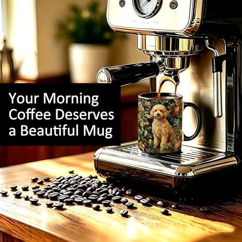 Taza de cerámica con asa 11 oz floral estilo moderno miniatura 3