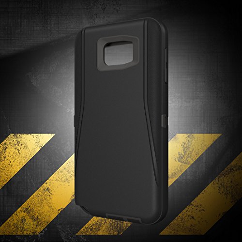 Galaxy Note 5 Case, Toughbox [Armor Series] [Shock Proof] For Samsung Galaxy Note 5 Case [Built In Screen Protector] [Holster & Belt Clip] [Fits Otterbox Defender Series Belt Clip] (Black) #TOP3