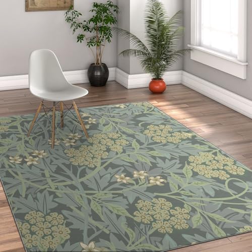 Tapis de sol fleurs vintage lavable tapis salon cuisine 100x150