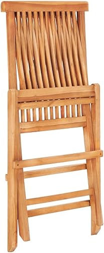 Miniatura 4 de vidaXL Juego de mesa plegable de madera maciza de teca, 3 piezas incluidas, marrón, perfecto para jardín, terraza, patio o comedor interior, juego