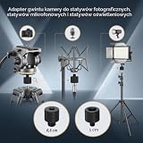 12 x adapter śrubowy do statywu, 1/4" na 3/8"