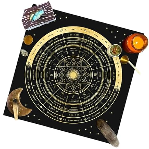 Genérico Tela de Cartas de Tarot, Mantel de Tarot - Tapete para Juegos de Mesa Cuadrado,Alfombra de Juego de Mesa de Terciopelo, Tela Delicada de Tarot de Bruja para difundir adivinación | Ya disponible en tu tienda friki favorita! En mundofriki.es!