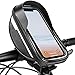 Sacoche Guidon Vélo Support Telephone Vélo Étanche - Vélo Accessoires Sacoches de Cadre Vélo avec Écran Tactile Transparent, Sac de Guidon Sac de Cadre VTT pour Smartphone sous 6,5 Pouces