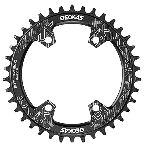 96Mm Bcd Narrow Wide Tooth Bicycle Bike Chainring Fits 7 To 12 Speed Round Or Oval 32T 34T 36T 38T Cnc Machined Aluminum Alloy (32T Round) #TOP4