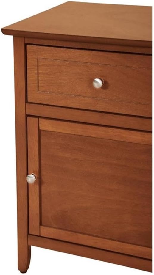 Glory Furniture Izzy 1 Drawer 1 Door Nightstand in Oak