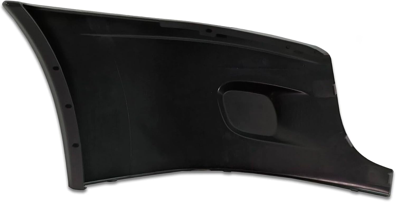 KOZAK Outer Bumper Corner Cover No Fog Lamp Hole Left Driver Side Compatible with Cascadia 2008-2017 Includes Logo, 2x22" Windshield Wipers and Reflective Vest