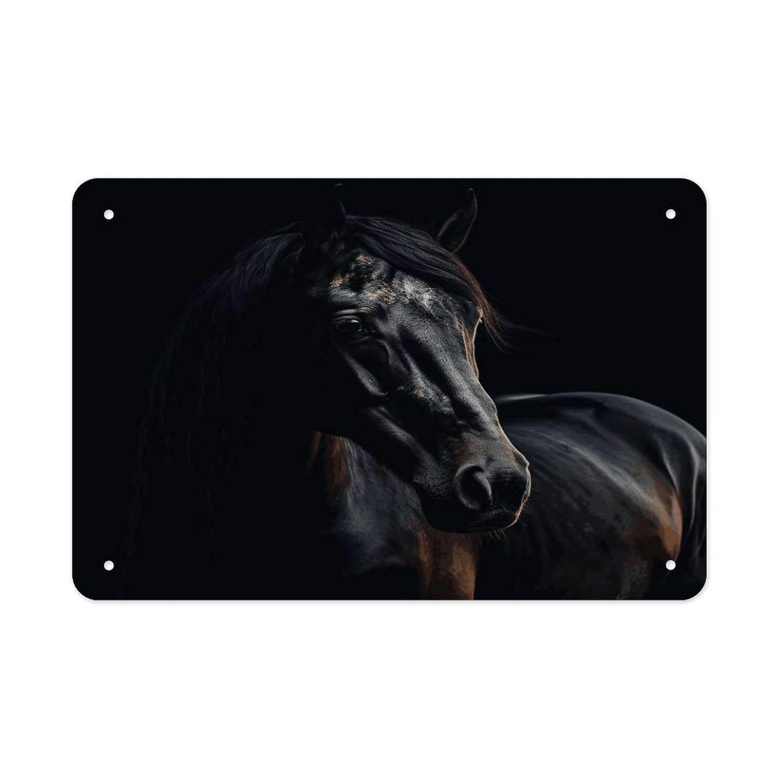 Fodpand Style A Dark Horse Wall Art Metal Signs Tin Sign