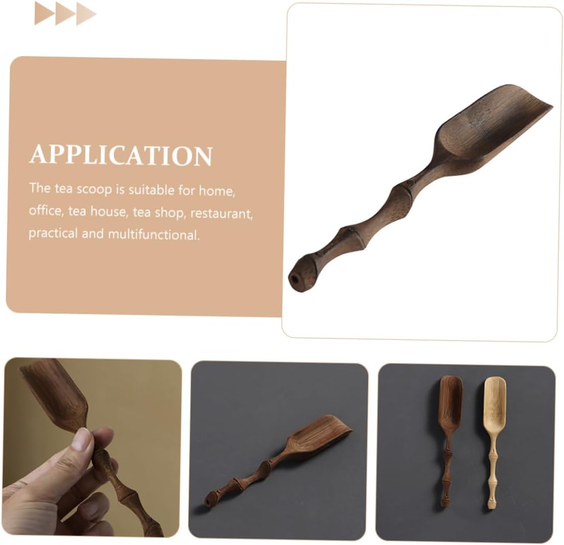 Hand-carved Bamboo Tea Scoop Multi-purpose Tea Spoon for Loose to Clean and Store Home Tearoom Use