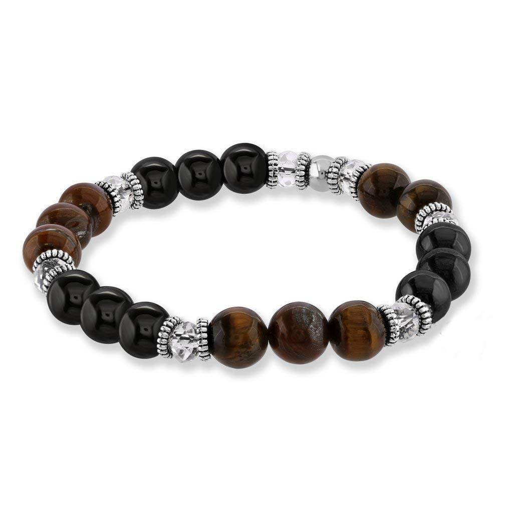 Believe London Tiger Eye & Pyrite Stone Bracelet