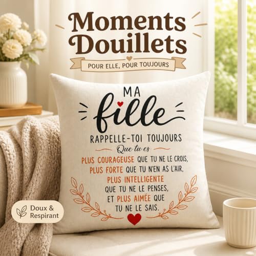 ZAVONIRAXE Cadeau Ado Fille, Cadeau Fille, Housse de Coussin 45 x 45 cm – vue 6