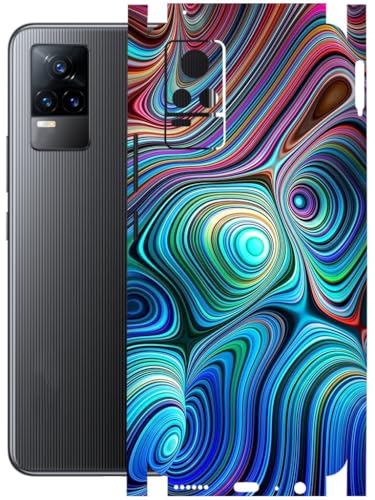 Image of AtOdds - Full Body Back Screen Guard Protector Film - Lamination Wrap Skin Sticker Compatible with VIVO Y73 | Scratchproof Matte Finish (Water Paint)