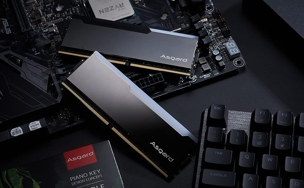 Miniatura 8 de DDR5 RAM Bragi Asgard V3 Memoria Ram DDR5 32 GB (16 GBx2) 7200 MHz especialmente seleccionado B-die diseño de espejo de memoria de escritorio