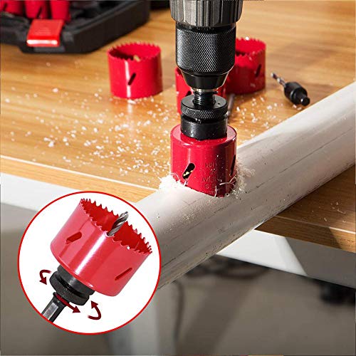 Bi-metalen gatenzaagpakket gebruikt voor precieze boren op metaal hout kunststof en deuren. Duurzaam High-Speed ​​Steel 17 stks - Image 5