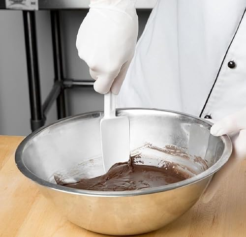 Miniatura 2 de Juego de 2 espátulas de cuchara de goma de grado alimenticio de 10 pulgadas con mango de plástico, buena para hornear, raspar, agitar, cocinar y