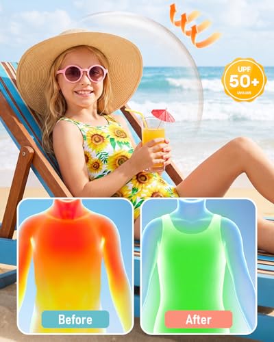 Image of Century Star Girls Tankini Swimsuit UPF 50+ Racerback Bathing Suit for Teen Girls 2 Piece Swimsuit Summer Beach Swimwear