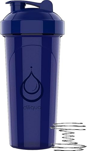 Miniatura 10 de diliqua -Paquete de 10 botellas cocteleras pequeñas para mezclas de proteínas, sin BPA y aptas para lavavajillas, 5 grandes de 28 onzas y 5 20