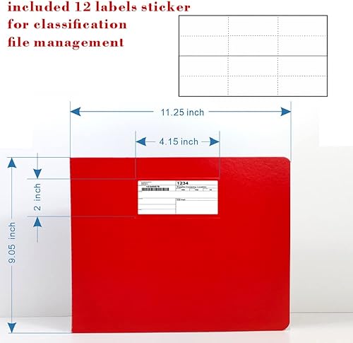 Miniatura 2 de Carpeta de tablero de fibra, tamaño de hoja de 8.5 x 11 pulgadas con cierre superior de punta de metal con compresor de 2.75 pulgadas, capacidad de