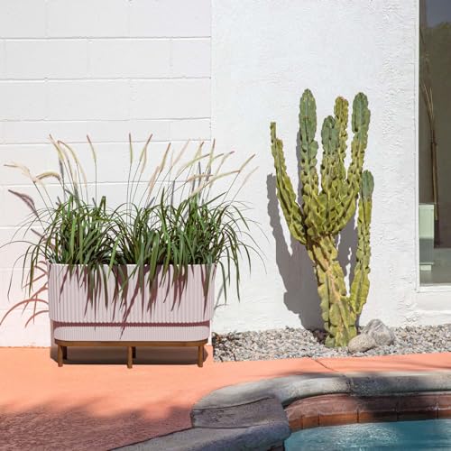 Image of Veradek Demi Series Raised Long Planter - Wide Planter with Stand