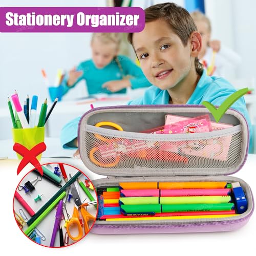 Image of Zest 4 Toyz Unicorn Pencil Case for Kids Pencil Pouch Large Capacity Pencil Box Case for Kids Pencil Pouch for Girls and Boys(Random Design Dispatch)- Purple