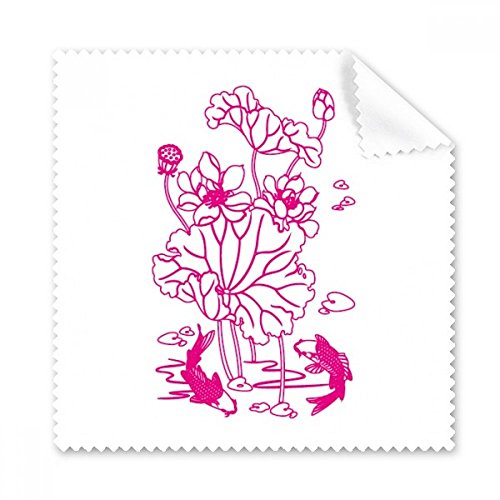 Chiffon de nettoyage cadeau original, motif lotus pour écran et verres