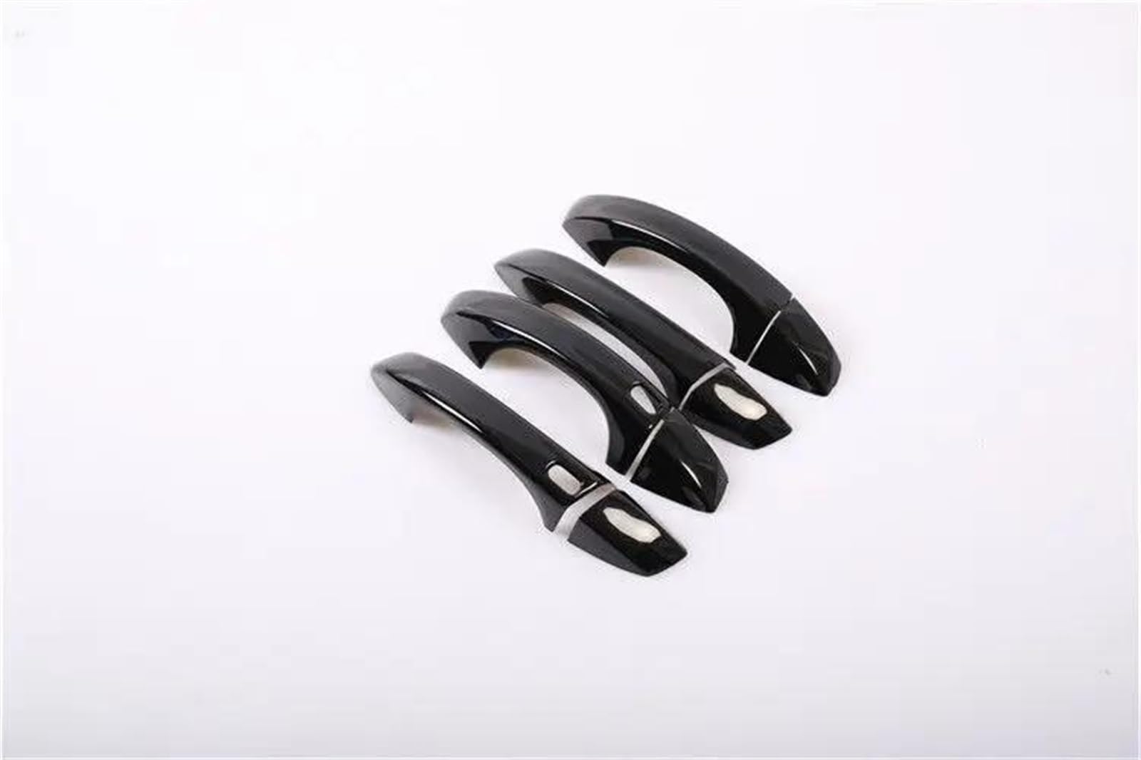 NMJLQW Car Accessories Door Handle Trim ABS Exterior Strip Cover Decorative for Skoda for Superb 3 2016-2021(Black 2 Buttons)