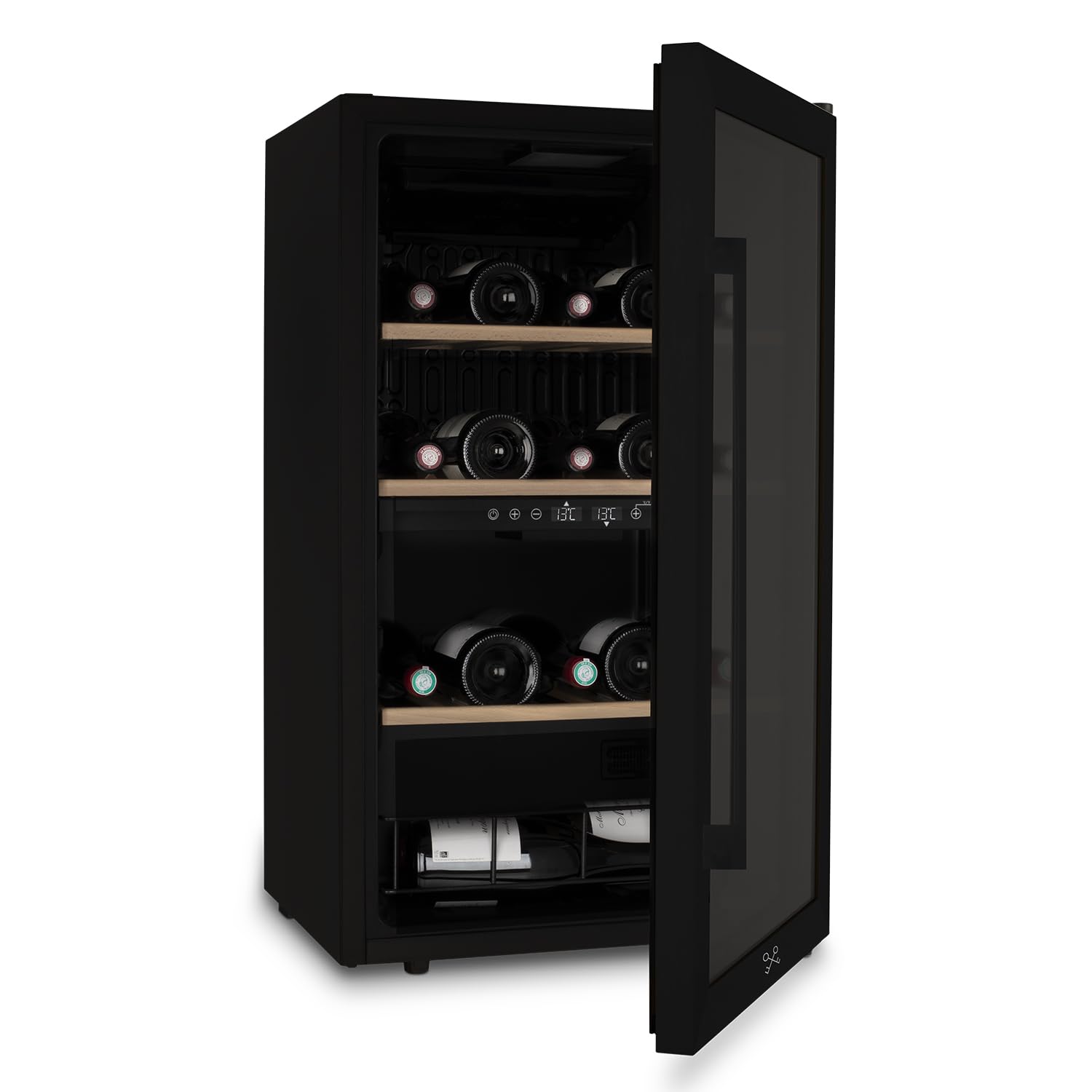 LES PETITS CHAMPS Vinoteca de 32 botellas CAVCDB32 doble zona 5-18°C, acero inoxidable, silenciosa