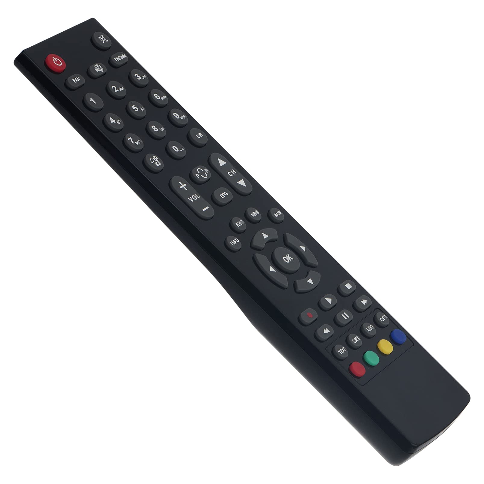 ALLIMITYRC2712 Replacement Remote Control for WISI KENDO Sedea Bush Telefunken Megasat CGV Engel HD625-T2 D760 DVB255/S9640 SF4200HD SAT-1835HD OR-397 B320PVR B500PVR B320DTR B320DTR 500DTR