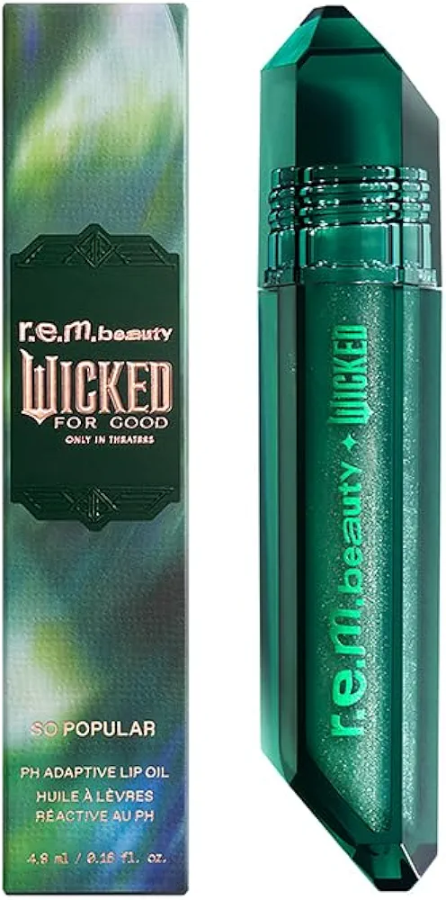 r.e.m. beauty by Ariana Grande Wicked: For Good | So Popular pH Adaptive Lip Oil | Universally Flattering Pink Tone for All Skin Tones | 4.8 ml