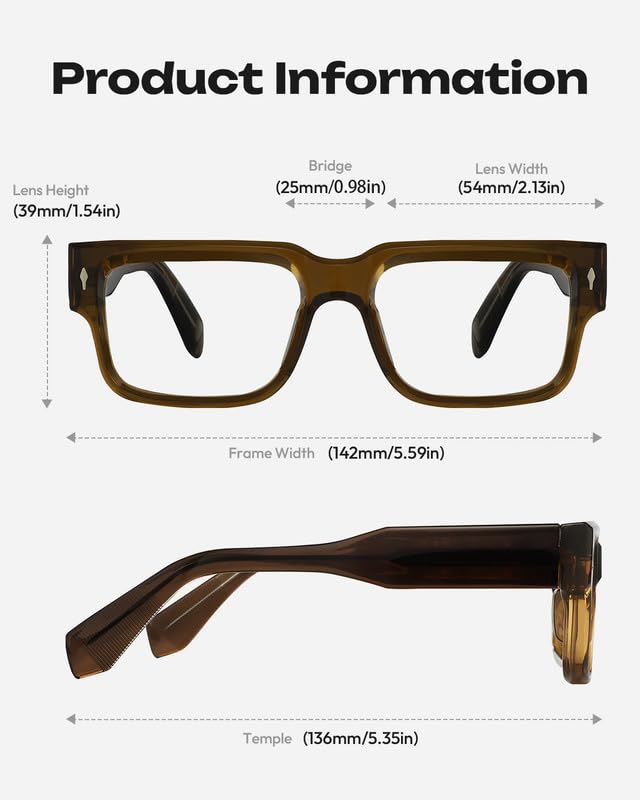 Image of Blue Light Blocking Glasses - Anti Glare & Eyestrain, 99% Filter, Lightweight Acetate Frame for Gaming /Office /Reading