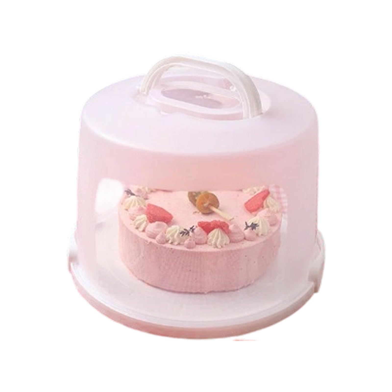 PANGBOER Dessert Box with Carrying Handle Storage Container with Cover for Cakes Cookie and Snacks Cake Shipper with Lid