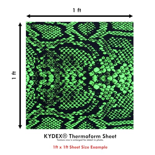 Image of KYDEX Thermoform Sheet - (P1 Texture) - (Infused Print) - (12in x 12in) - (Snake Skin - Zombie Rattler) - (1 Sheet) - (for Holster Making & Hobby) - (USA Made)