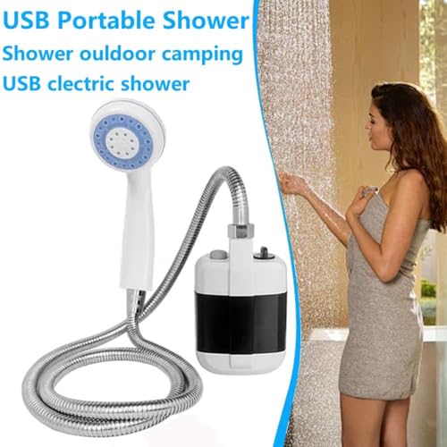 Bomba de ducha portátil para camping - Cabezal de ducha recargable por USB para exteriores, ideal para camping, senderismo, viaje, lavado de autos y limpieza de mascotas miniatura 7