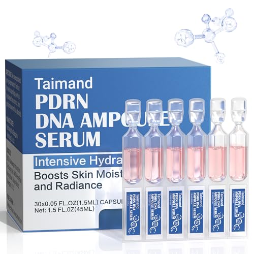 Salmon DNA PDRN Anti-Aging Serum, PDRN Intensive Ampoule, Pre-makeup Skincare, Collagen, Glutathione, Niacinamide & Hyaluronic Acids, Ultra Hydrating Serum, Improves Skin Radiance, 0.05 fl.oz x 30e