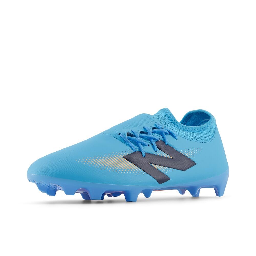 New Balance Unisex Furon Dispatch FG V7+ Soccer Shoe, Team Sky Blue/Mango, 11.5 US Men